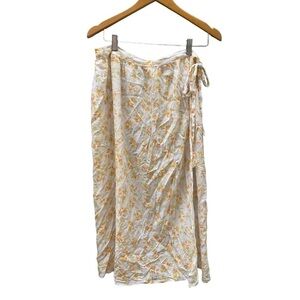 Cupshe Floral Flower Side Tie Bathing Suit Sarong I Size: L